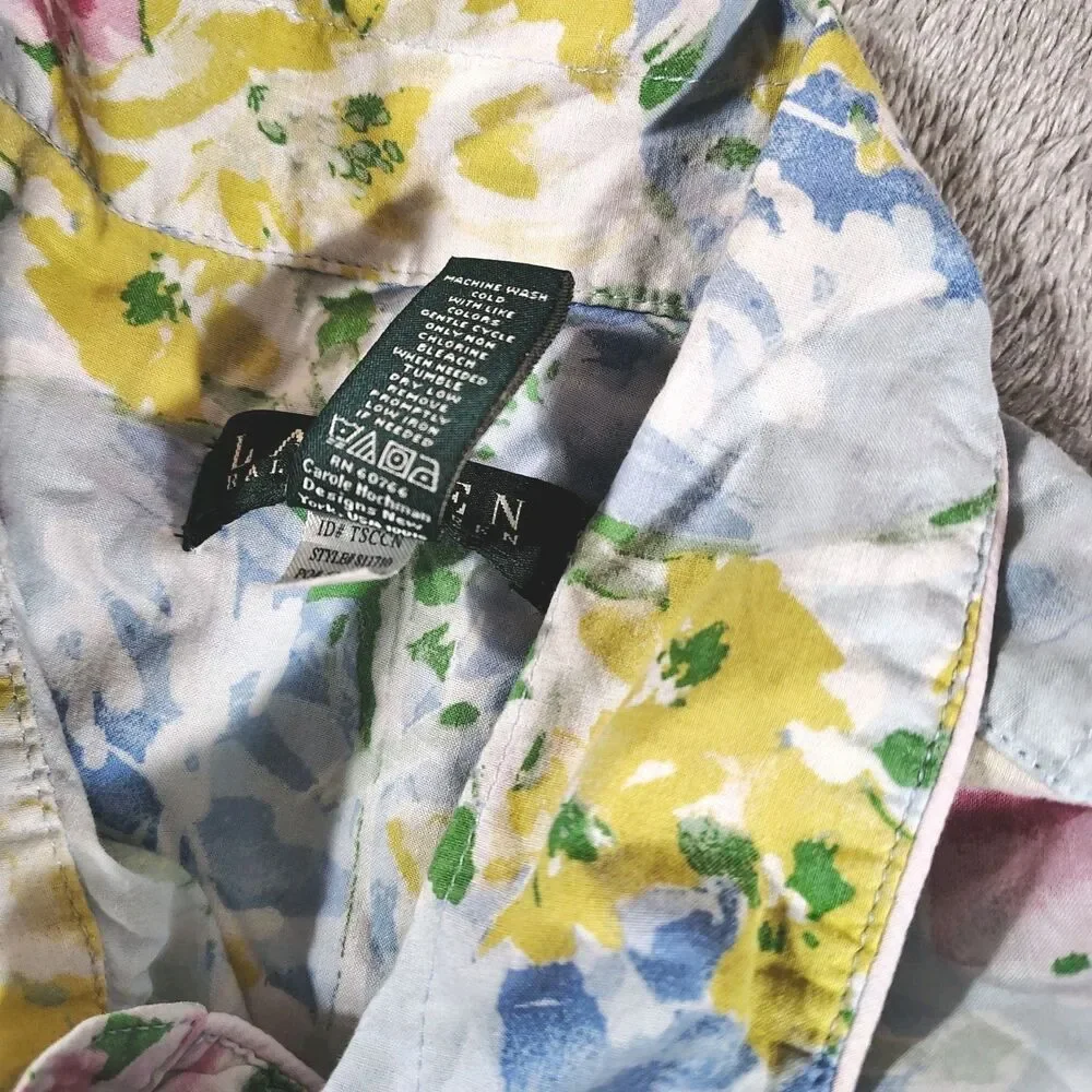 Lauren Ralph Lauren Floral Pajama Set Romantic Sleepwear XL L Cottagecore Soft - Picture 3 of 13